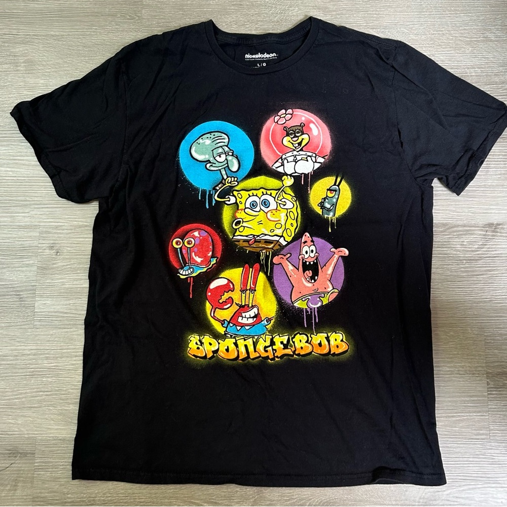 Spongebob Graphic T-Shirt Nickelodeon Size L